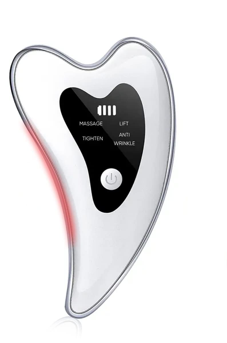 HANNEA Electric Gua Sha Face Massager Neck Massager Electric Gua Sha Tool with 4 Modes for Face Lifting Anti-Aging & Wrinkles, Dredge Lymph Tighten Facial Contour, Remove Double Chin HANNEA Electric Gua Sha Face Massager Neck Massager Electric Gua Sha Tool with 4 Modes for Face Lifting Anti-Aging & Wrinkles, Dredge Lymph Tighten Facial Contour, Remove Double Chin